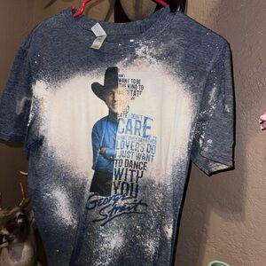 Blue Graphic Short-Sleeve T‑Shirt